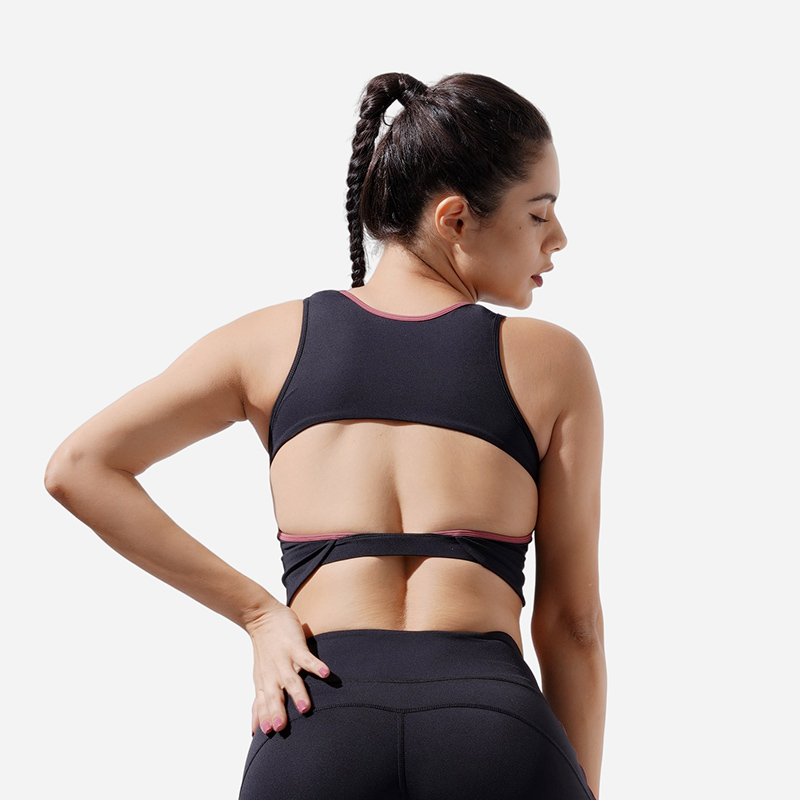 Sutiã esportivo para busto pesado Spandex / Nylon Bluesupplier 3