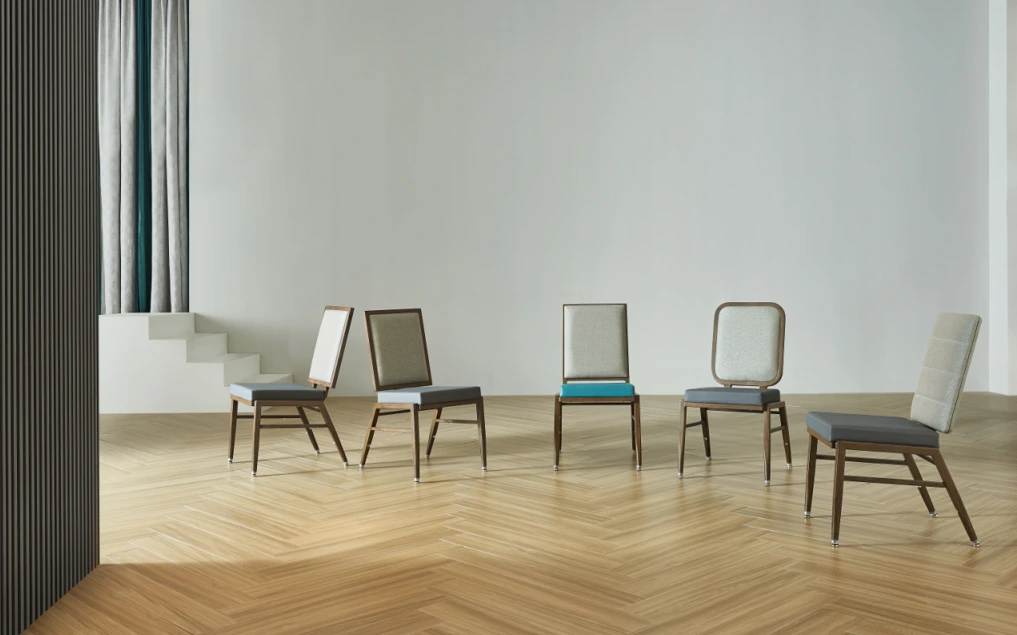 Custom Stacking Banquet Chairs Yumeya Furniture Contract 0.9 Yards H910*SH470*W470*D580mm 5