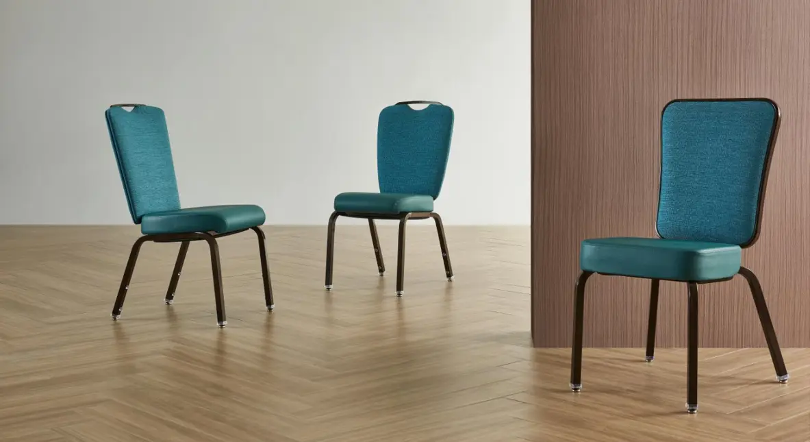 Yumeya Furniture Brand Stackable Conference Chairs Cafe Can Be Stacked 5 Pcs H910*SH475*W430*D590mm 4