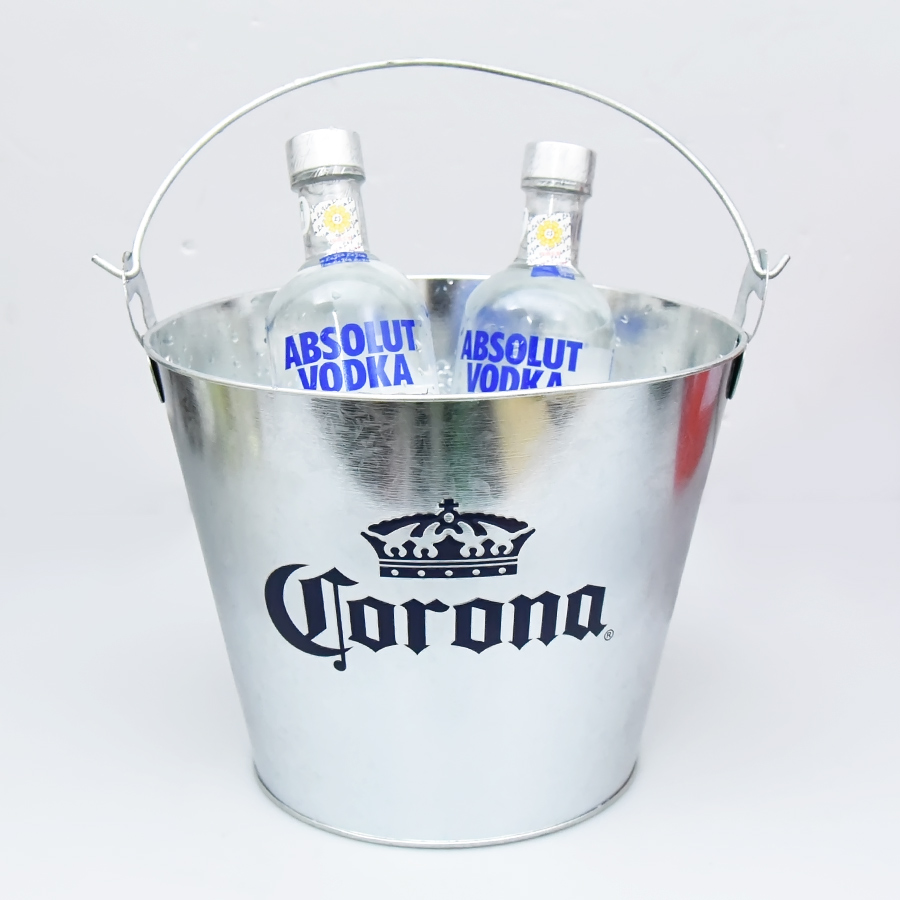 5 l Eiskübel aus verzinktem Eisen, Bierkübel, individuelles Logo 2