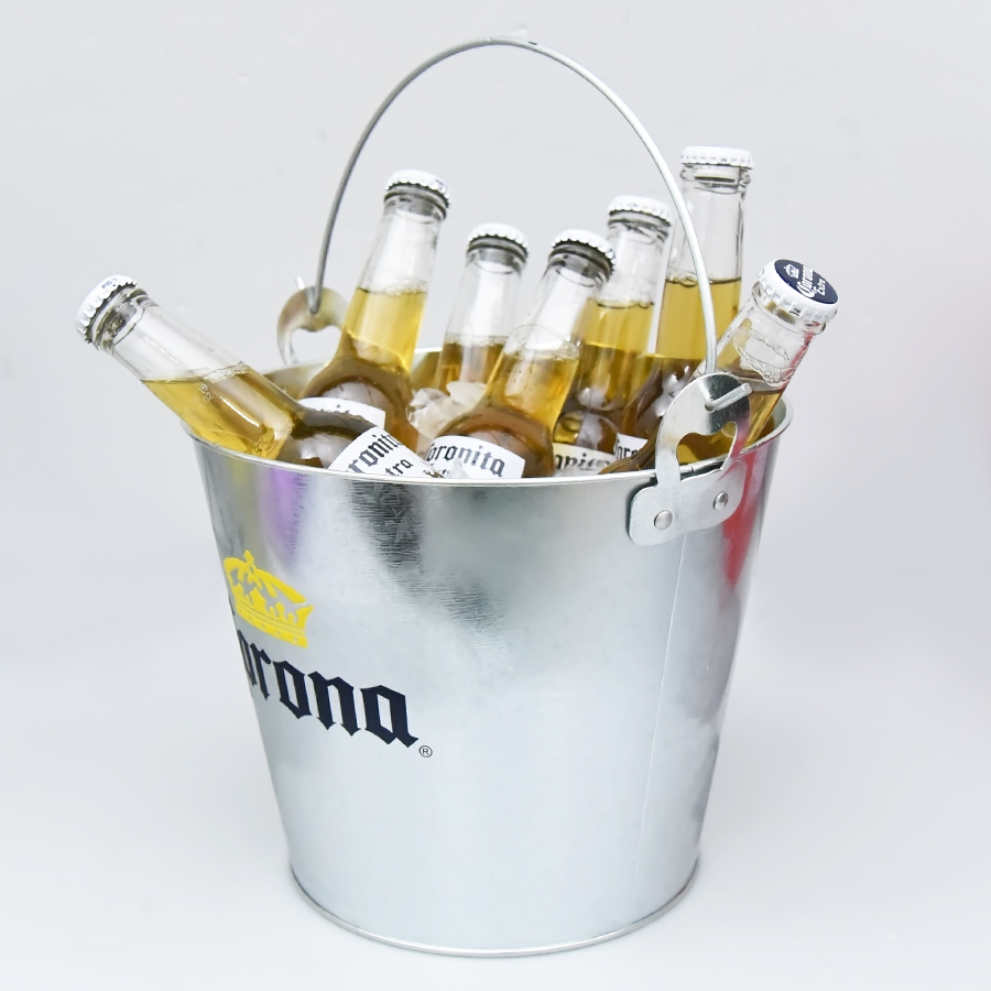 5 l Eiskübel aus verzinktem Eisen, Bierkübel, individuelles Logo 3