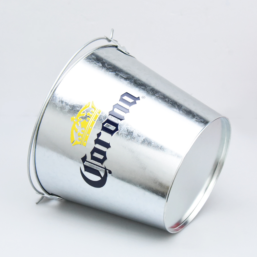 5 l Eiskübel aus verzinktem Eisen, Bierkübel, individuelles Logo 4