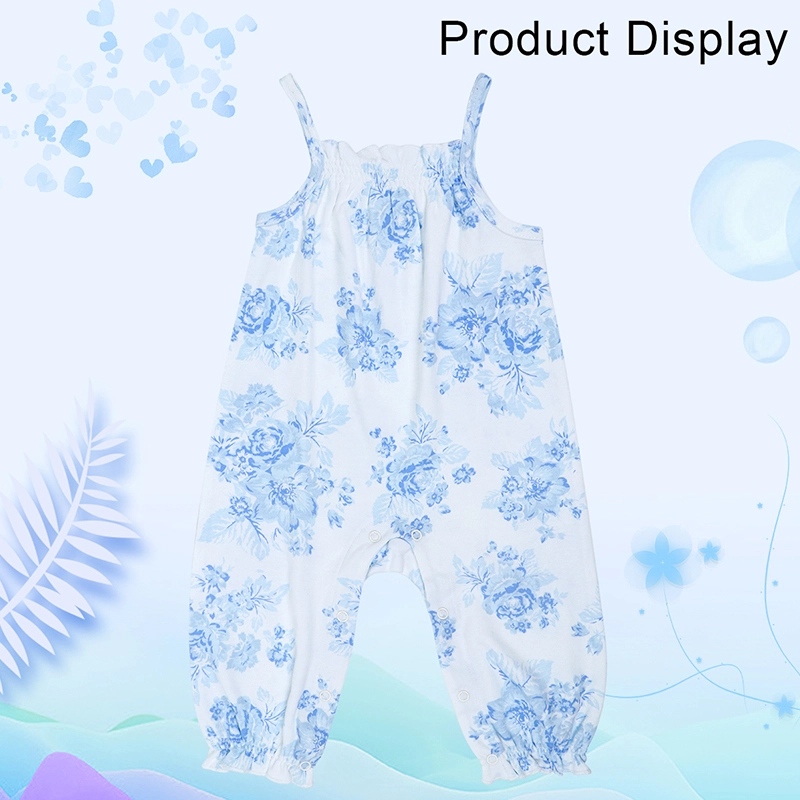 Summer Knitted Sleeveless Smocked Top Coveralls-YZGM019 1