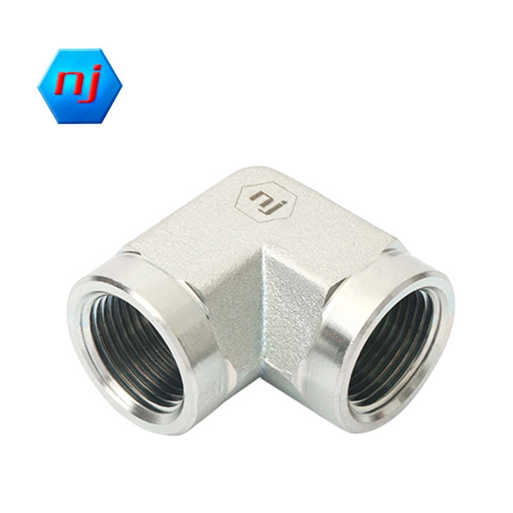 Connettore in metallo per tubo flessibile NJ Marca 5504 Serie GOMITO Filettatura 1 Tipo: NPT femmina
 Tipo filettatura 2: NPT femmina personalizzata 3