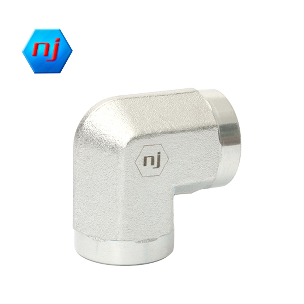Connettore in metallo per tubo flessibile NJ Marca 5504 Serie GOMITO Filettatura 1 Tipo: NPT femmina
 Tipo filettatura 2: NPT femmina personalizzata 2