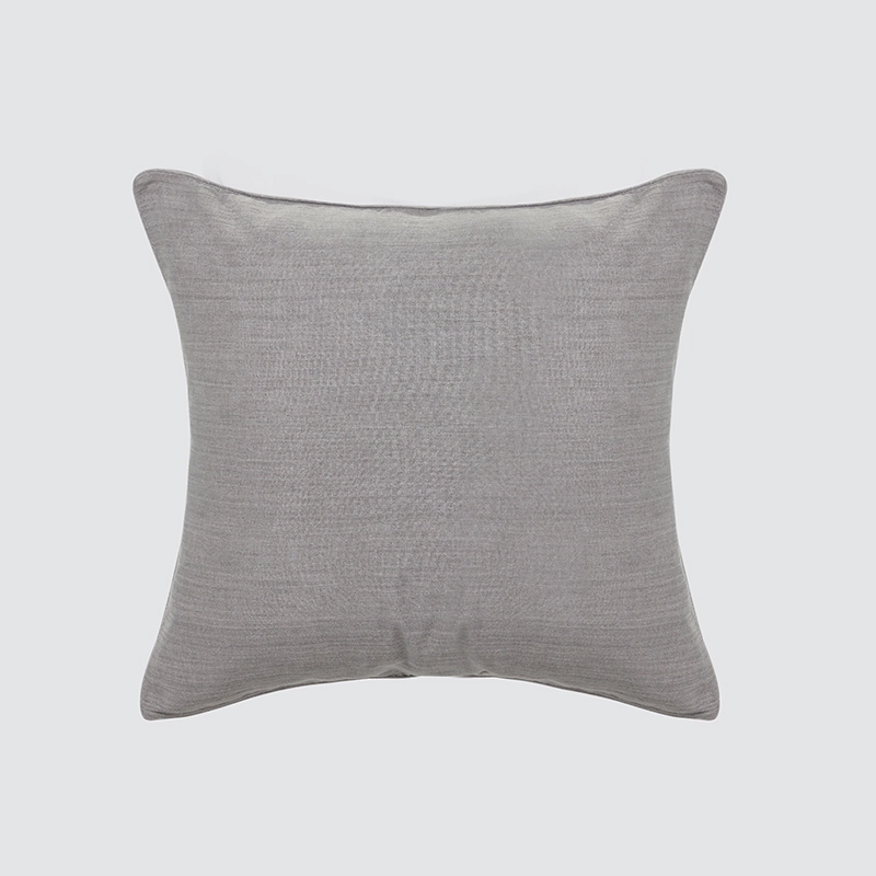 ELIYA Coussins Décoratifs Couvre 40x40 Lit Dossier Oreiller Gris Tissé Carré Uni 100% Coton Couleur Personnalisée 1