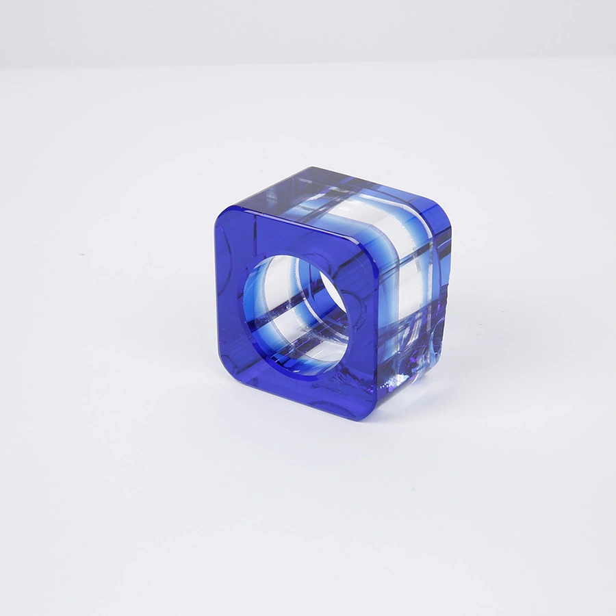 ELIYA Lucite Square Napkin Rings Acrylic Napkin Rings Multicolored Neon 1