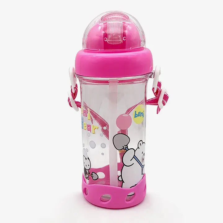 Bouteille D'eau Pour Enfants 620ML, Gobelet Avec Sac En Silicone Dessin Anime Etanche Portable Verres Pour Enfants Bouteille D Eau De Sport Pour Etudiants