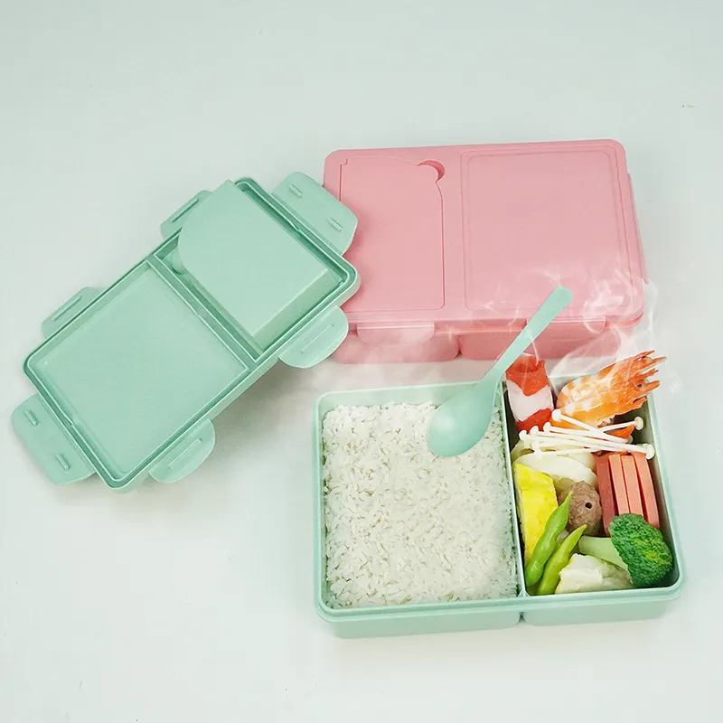 Plastic Lunch Containers with Dividers Suppliers for Food Carry 22*16*6cm 4