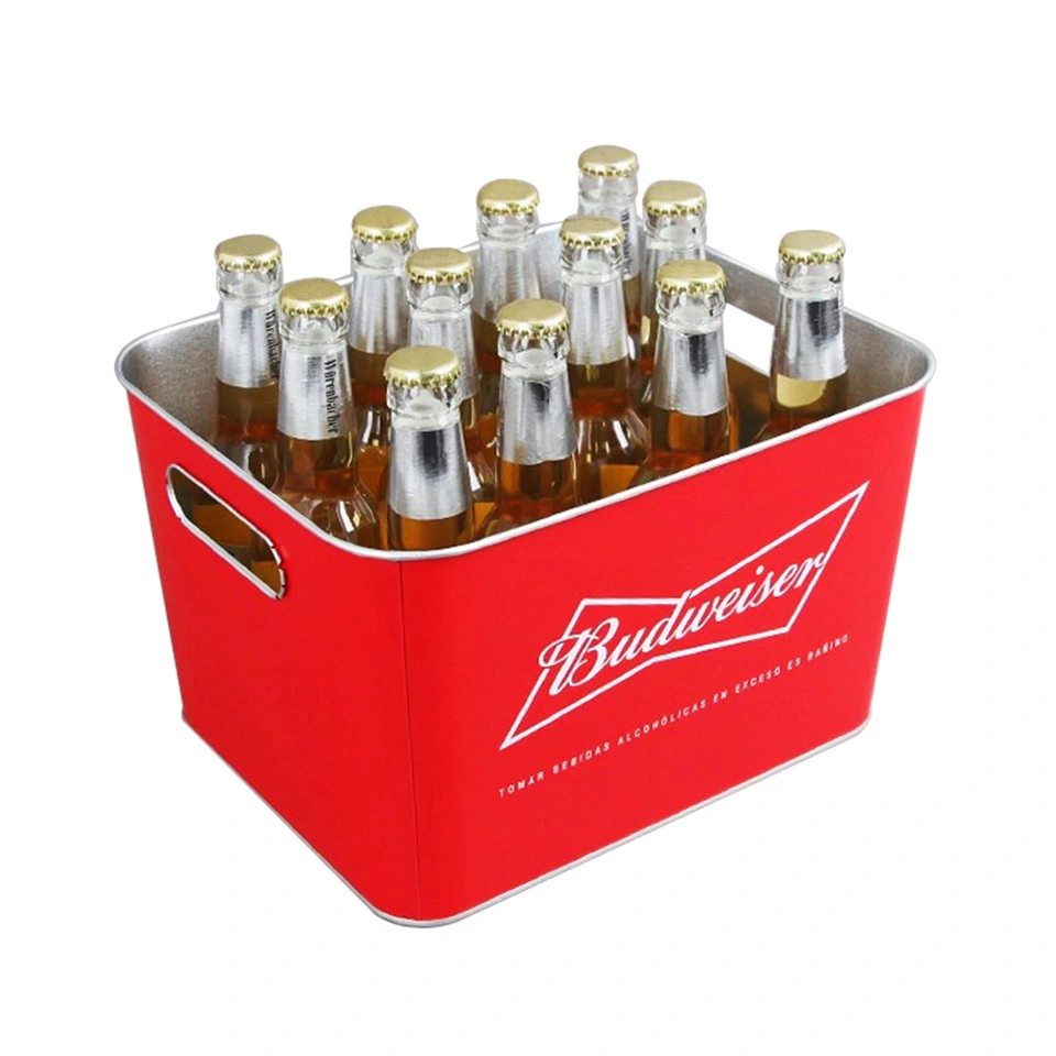 Factory Custom Rectangle Metal Tin Ice Bucket丨Longrichbar 1