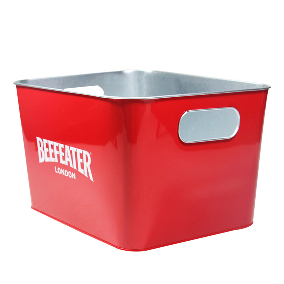 Seau à glace en étain rectangulaire en métal personnalisé en usine丨Longrichbar 5