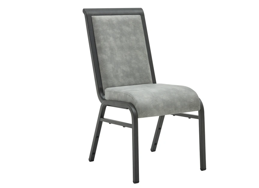 Fabbrica di sedie per banchetti impilabili in metallo di granu di legnu d'aluminiu YL1224-2 Yumeya 1