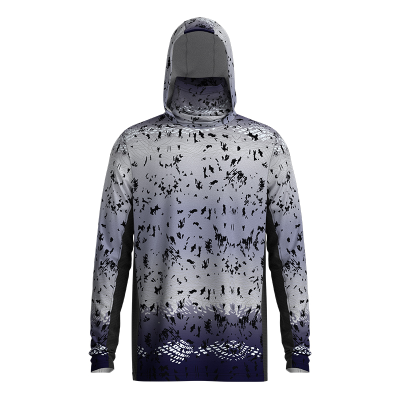 Performance Fishing Hoodie with Face Mask UPF50 Sunblock Shirt Hooded