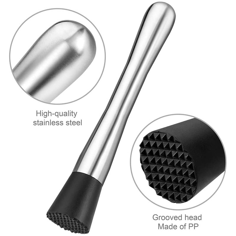 Cóctel Muddler Acero inoxidable 304丨longrichbar 3