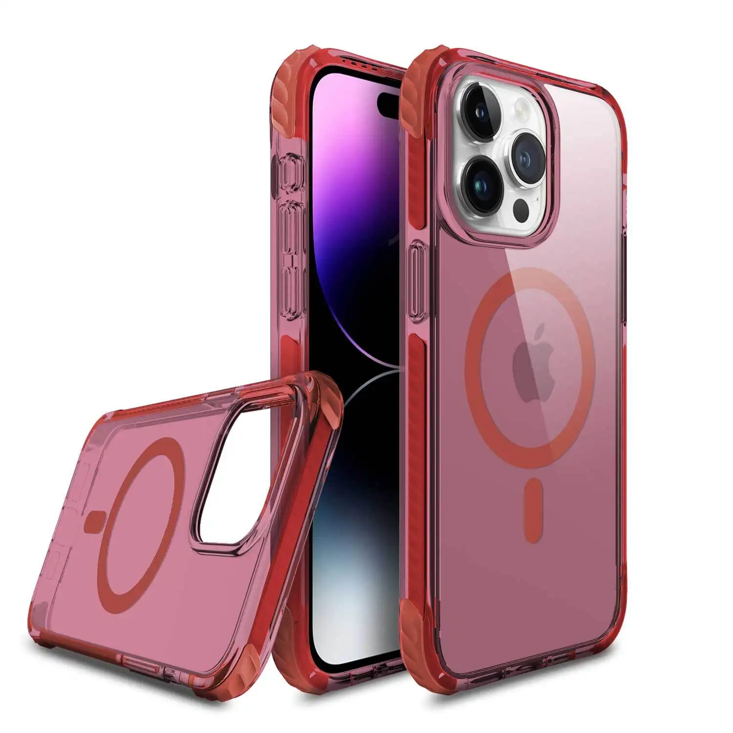 Transparent Custom Phone Case White/rose/purple/black/blue/green by 4