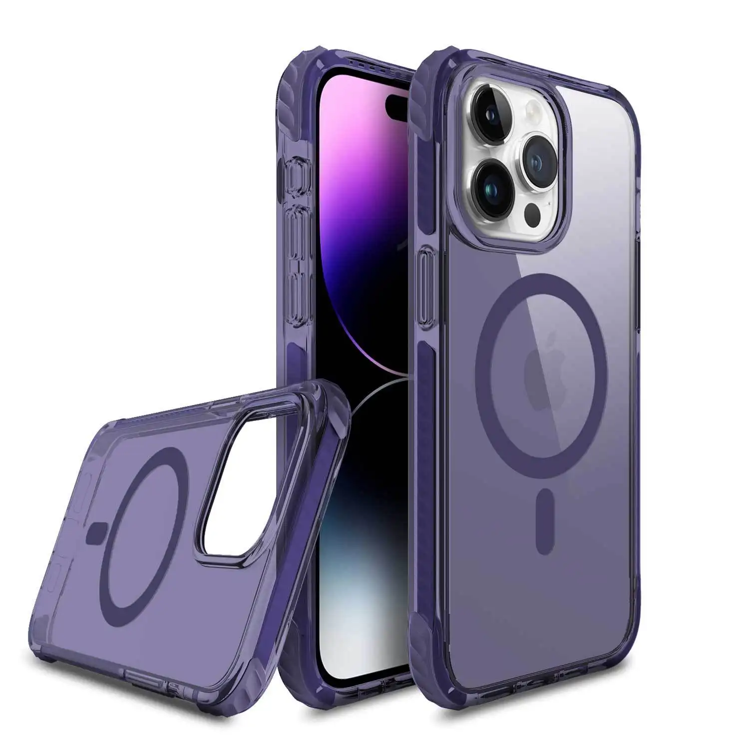 Transparent Custom Phone Case White/rose/purple/black/blue/green by 7