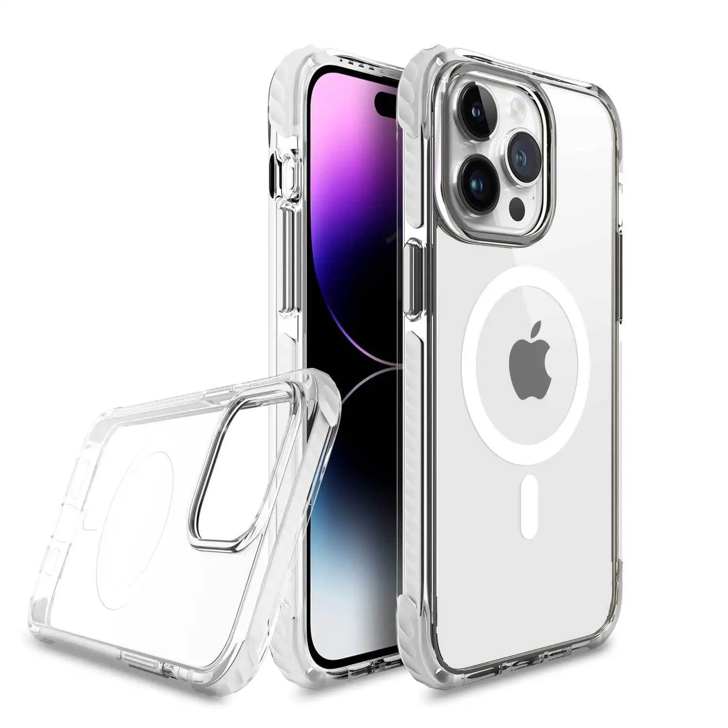Transparent Custom Phone Case White/rose/purple/black/blue/green by 8