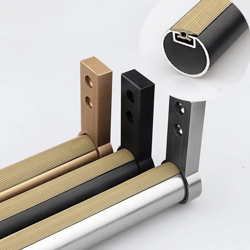 Hot Selling Cupboard Hanging Rail Black/Gold/Silver/customizable for Furniture 3