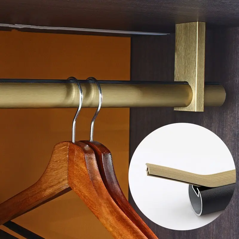 Hot Selling Cupboard Hanging Rail Black/Gold/Silver/customizable for Furniture 6