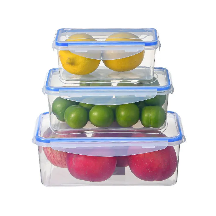 Kuaihong - Juego de contenedores de almacenamiento de alimentos de plástico hermético sin BPA Easy Snap Lock 1