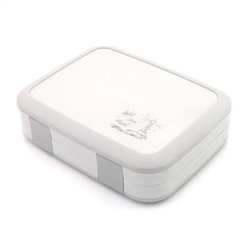 Plastic Lunch Box with Compartments for for Microwave Use, Green Pp 2