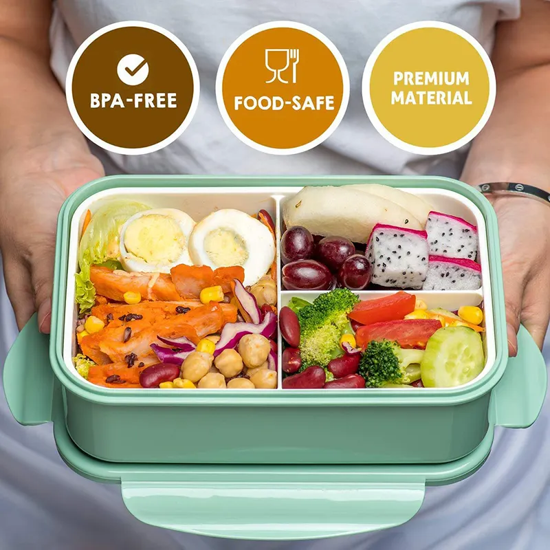 Plastic Lunch Containers with Dividers Brand Company 21*14.5*5.5cm 3
