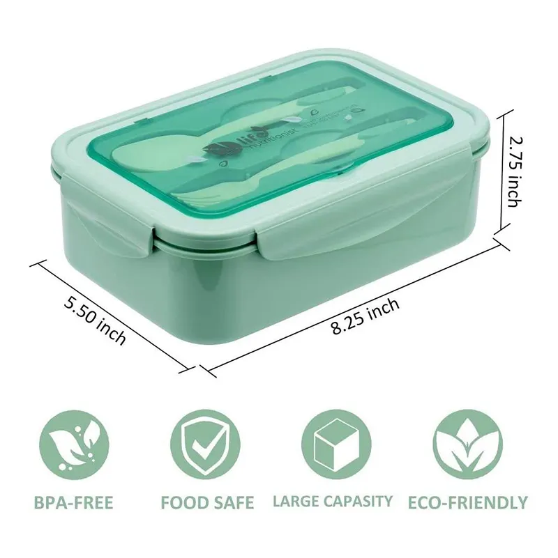 Plastic Lunch Containers with Dividers Brand Company 21*14.5*5.5cm 5