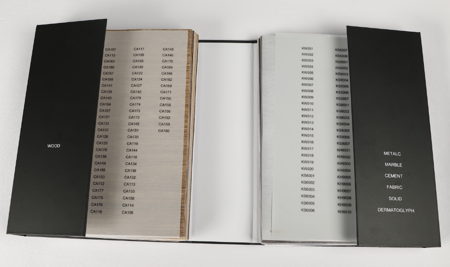 Caviosen Vinyl Sample Book of Woodgrain, Fabric, Marble, Ston - KunLin