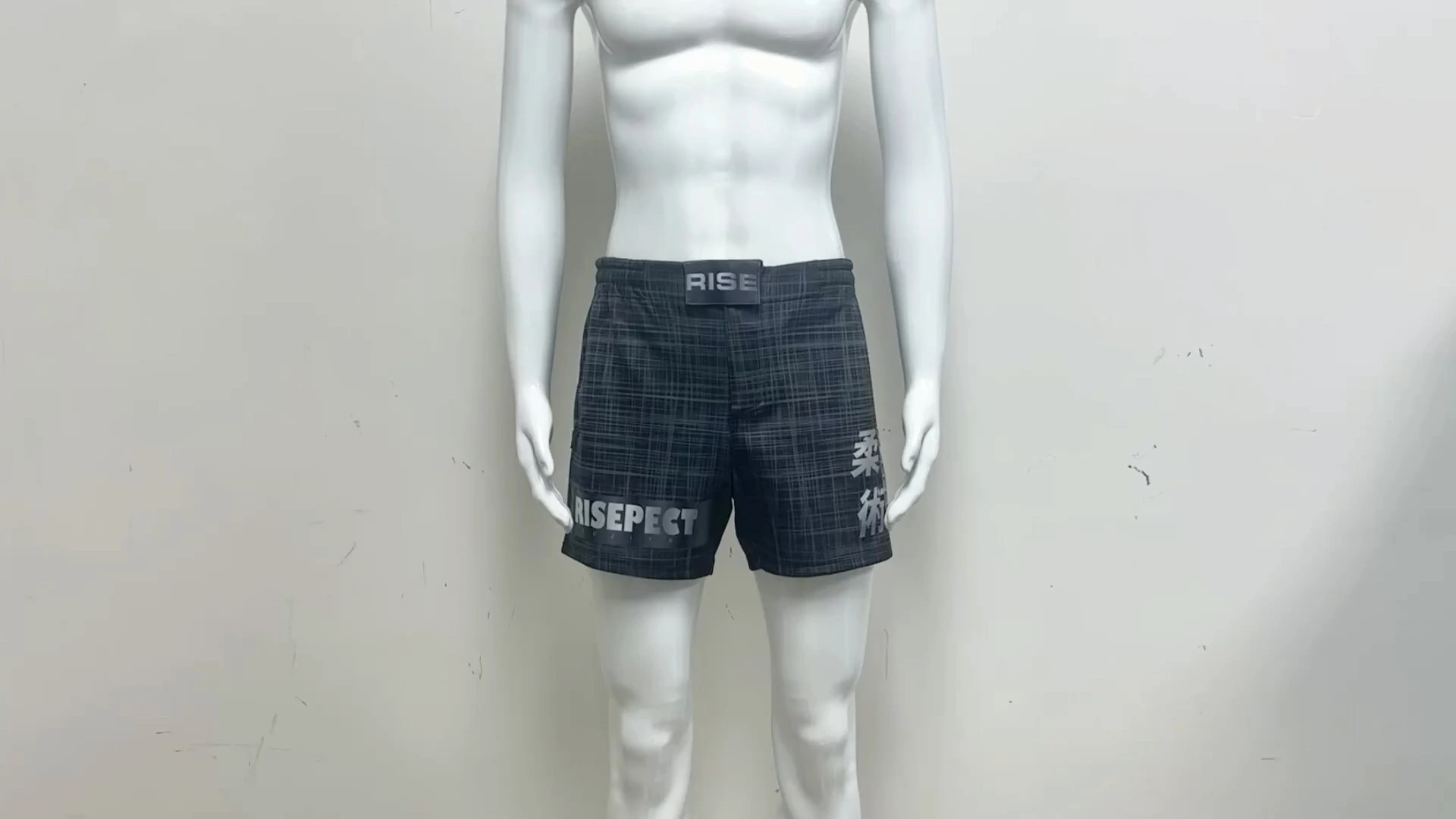 Rise Jujitsu BJJ MMA Shorts Striped Plaid ODM 1