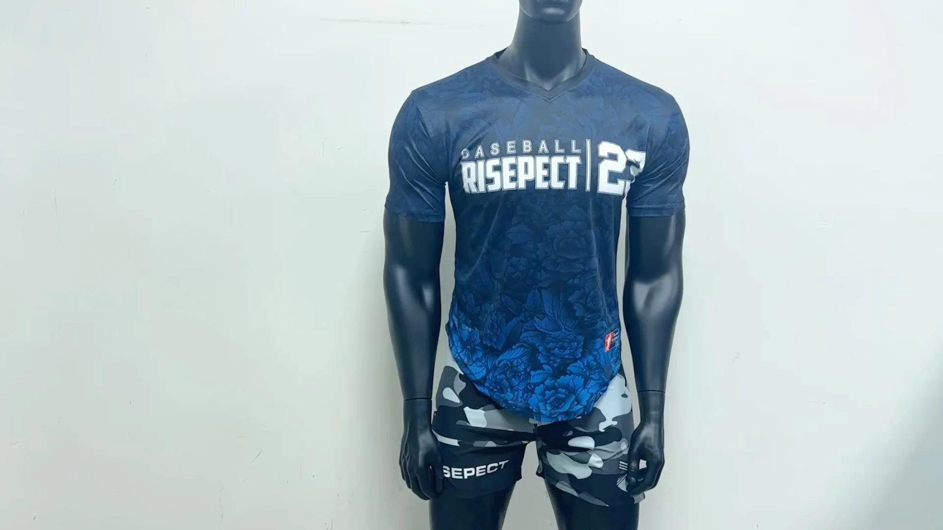 Rise Custom Baseball Shirts Baseball Team Shirts Wholesale Rose Dark Blue 1
