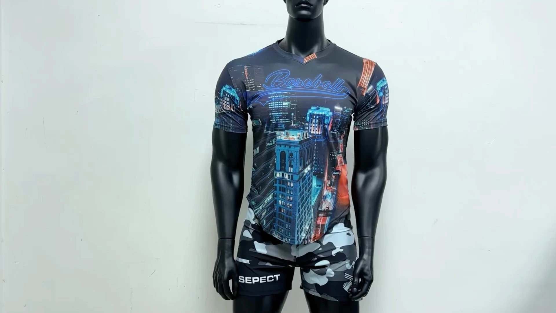 Rise Custom Baseball Shirts Baseball Team Shirts Wholesale night view 1