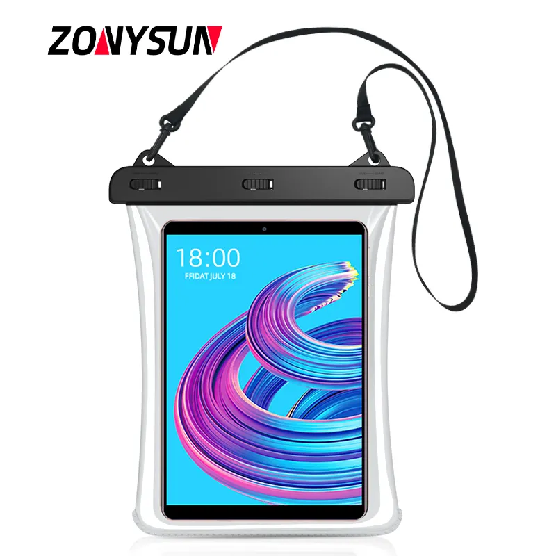 ZONYSUN Waterproof Floating Ipad Case Brand 0.3mm Kaiapuni PVC+ABS Custom 2