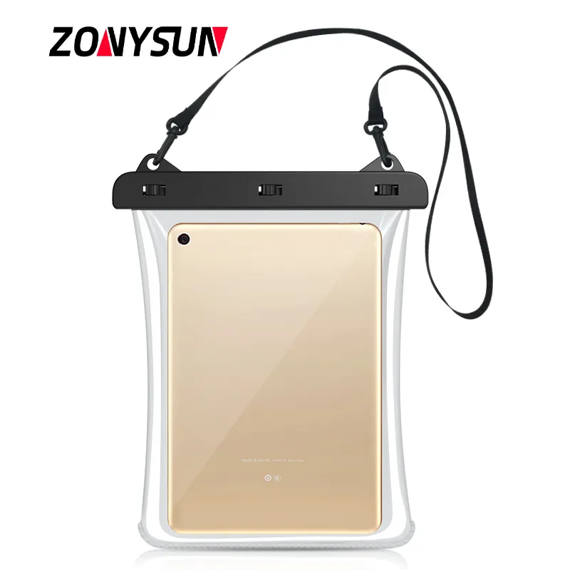 ZONYSUN Waterproof Floating Ipad Case Brand 0.3mm Kaiapuni PVC+ABS Custom 3