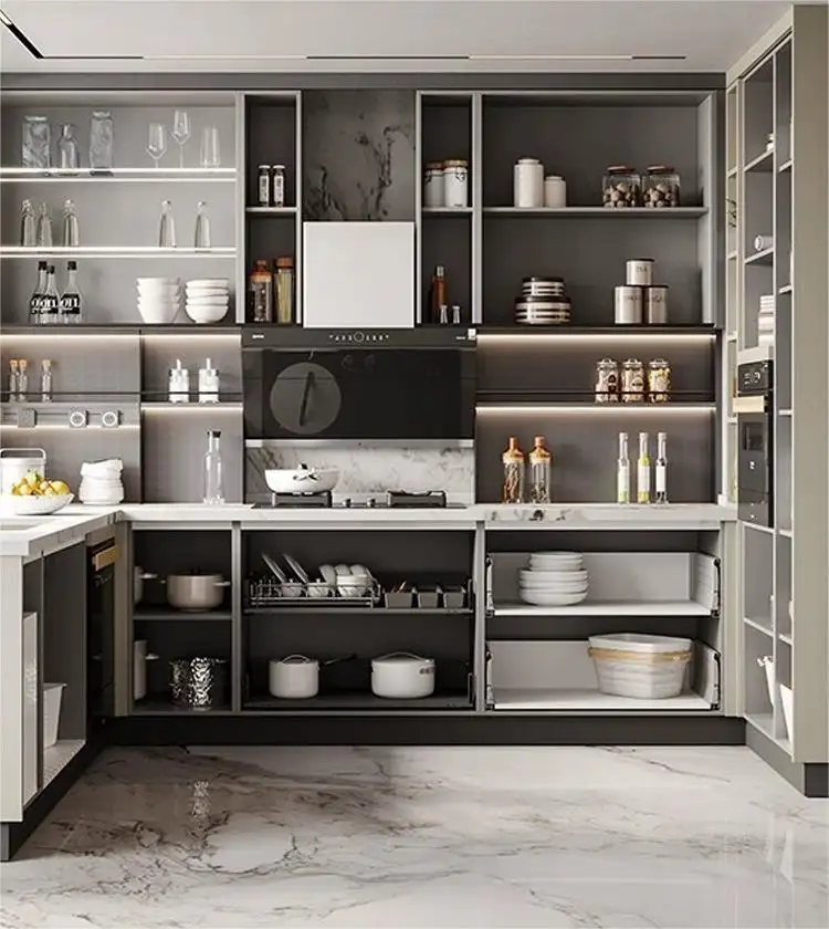 Gabinete de cocina de aluminio moderno Stvanica / 4