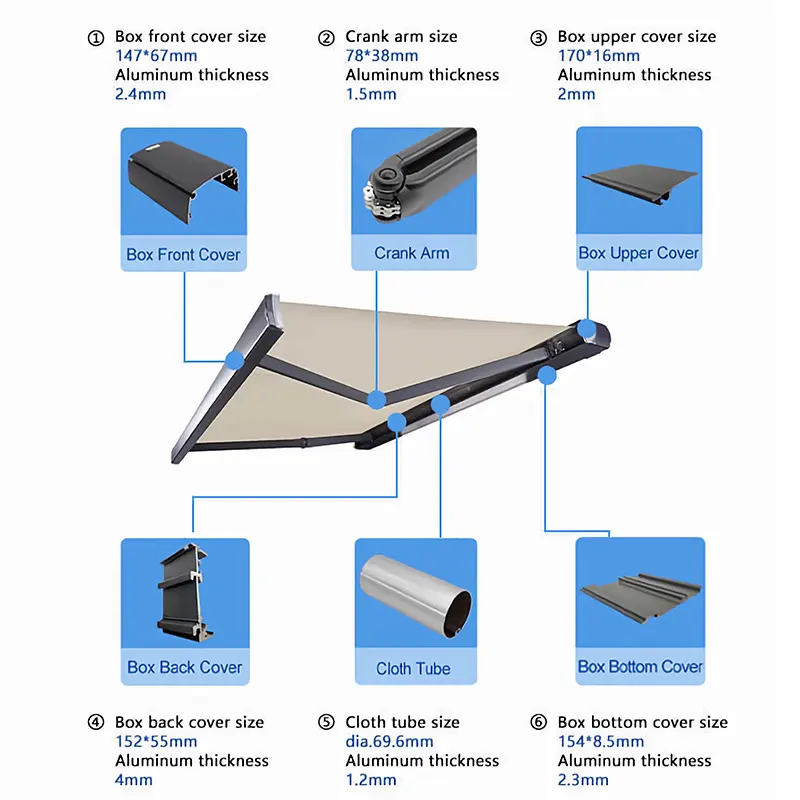 Wish Outdoor Cassette Awning for House Brand Custom 4