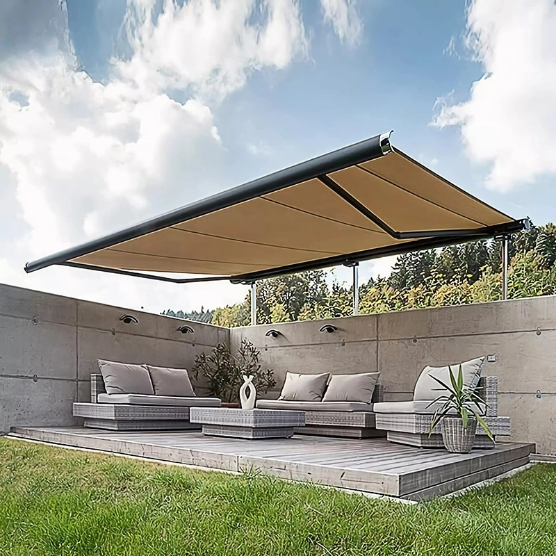 Diseño moderno para múltiples ocasiones Toldo de casete completo Sombrilla retráctil para patio Toldo de casete completo 1