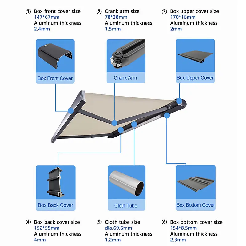 Wish Outdoor - Full Cassette Manual Awning 3
