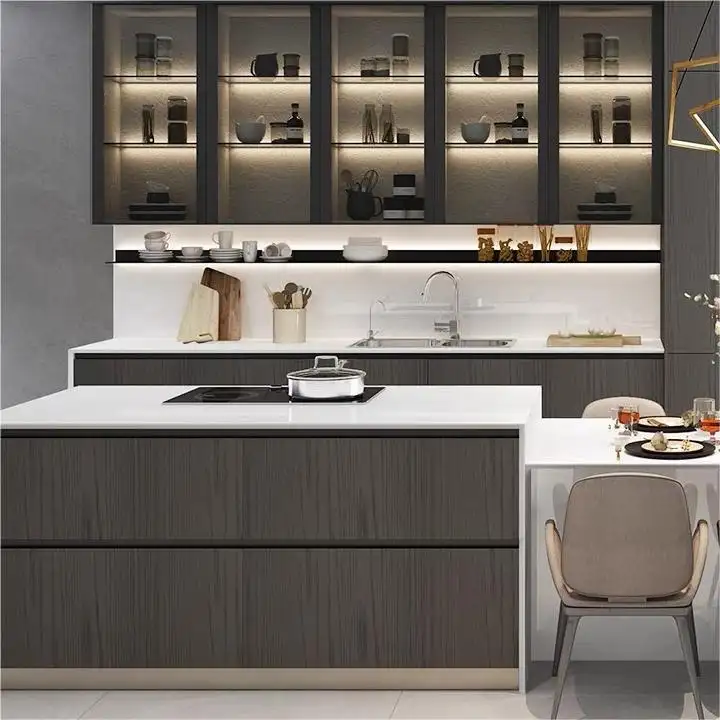 Hot Glass Front Kitchen Wall Cabinets with Glass Doors Stvanica Brand 4