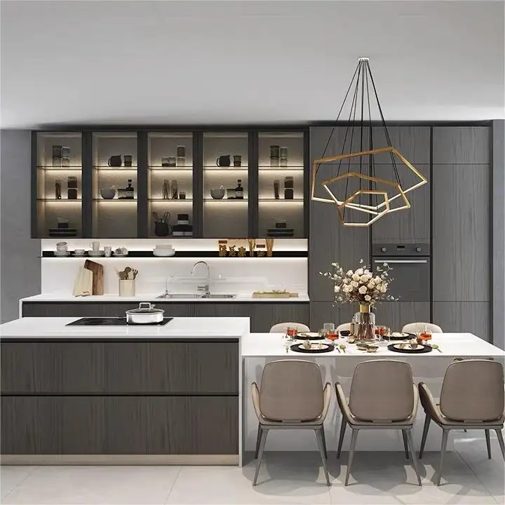Hot Glass Front Kitchen Wall Cabinets with Glass Doors Stvanica Brand 8