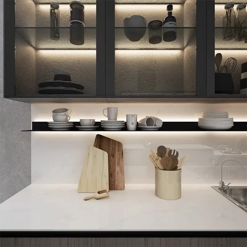 Hot Glass Front Kitchen Wall Cabinets with Glass Doors Stvanica Brand 9