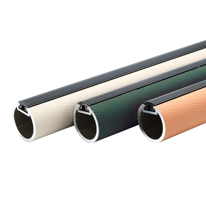 ราวแขวนตู้เสื้อผ้าหนังทรงกลม สีส้ม/ดำ ML-22 1