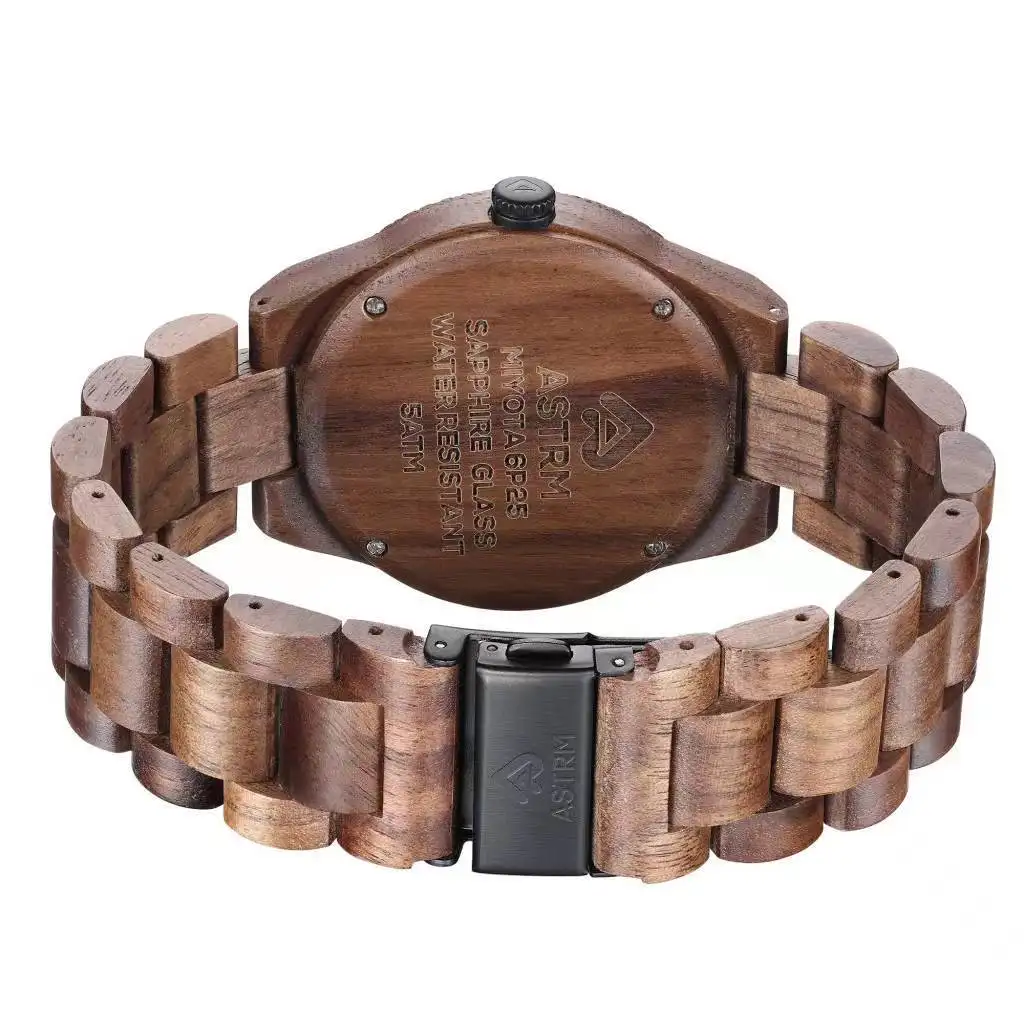 Luxury Wooden Watches Unisex SEIRAL Company Miyota 6P25 Quartz Movement 4