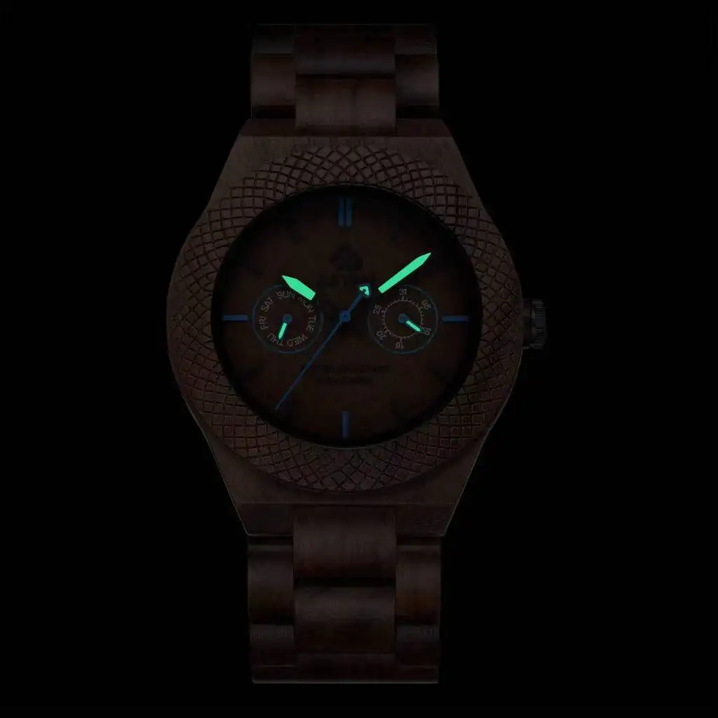 Luxury Wooden Watches Unisex SEIRAL Company Miyota 6P25 Quartz Movement 7