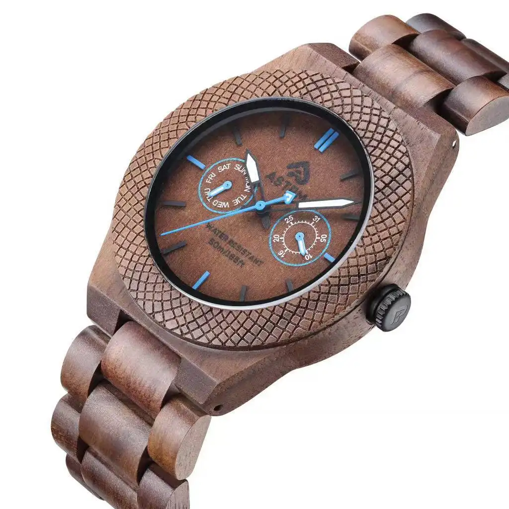 Luxury Wooden Watches Unisex SEIRAL Company Miyota 6P25 Quartz Movement 3