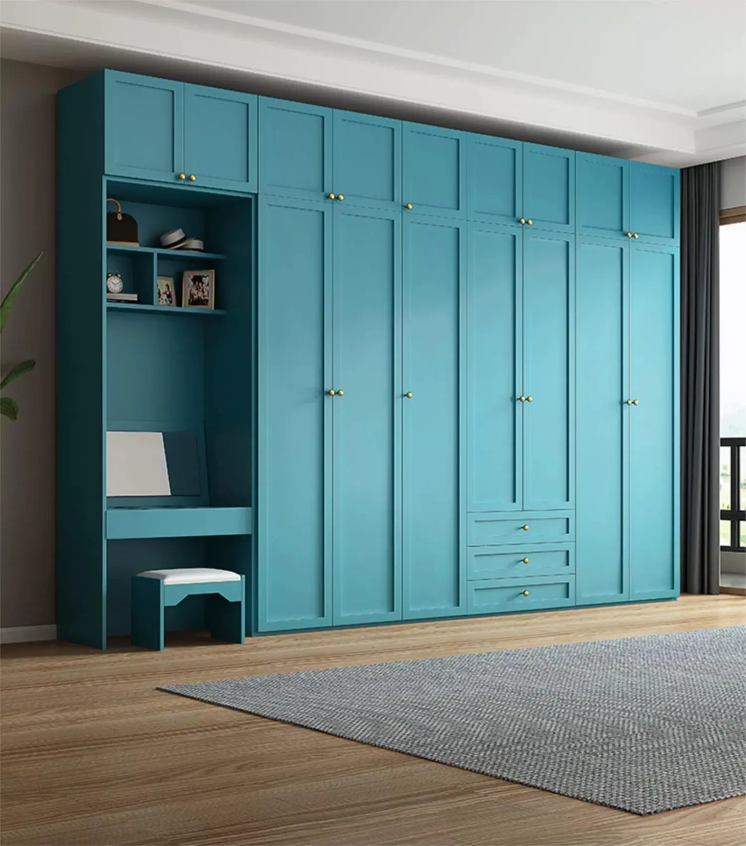Nordic Luxe: Customizable Hinged Wardrobe for Modern Minimalism 1