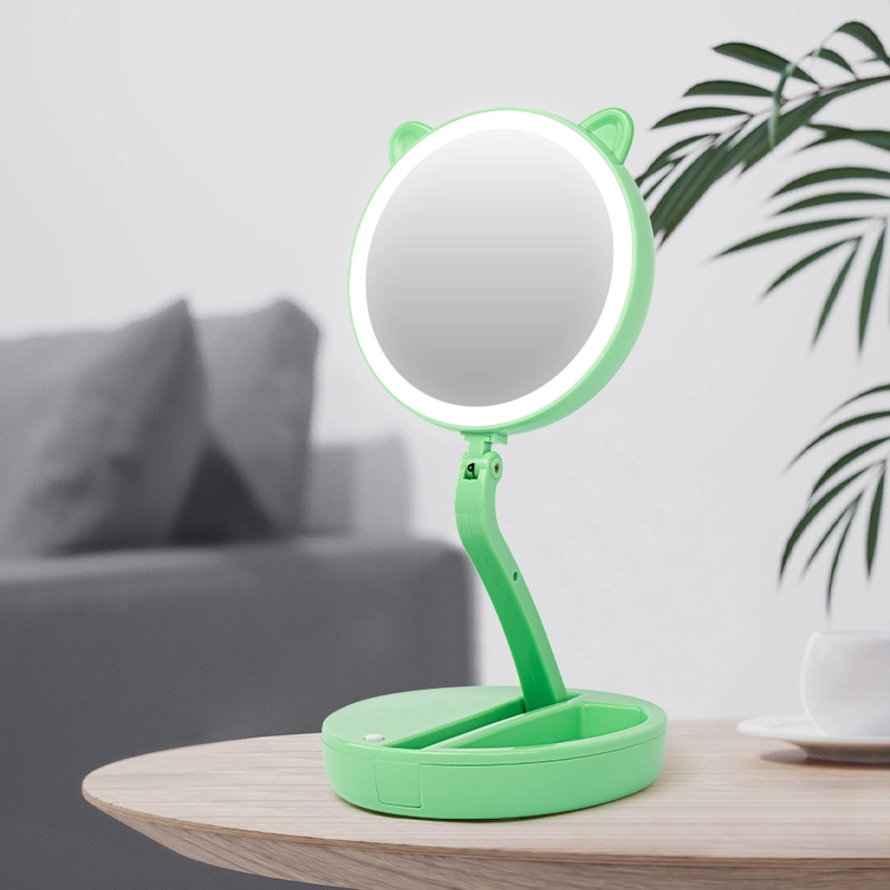 Cute Double Sided Table Mirror With lights - SK1801A 1