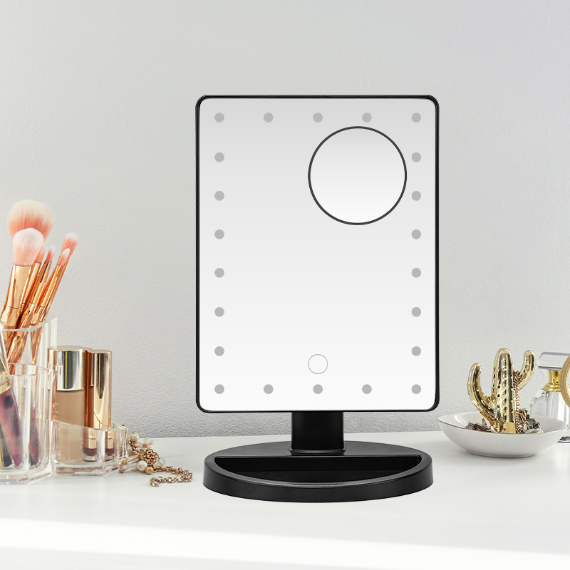 Custom Desktop Vanity Mirror With Lights And Magnifier - SK1603 5