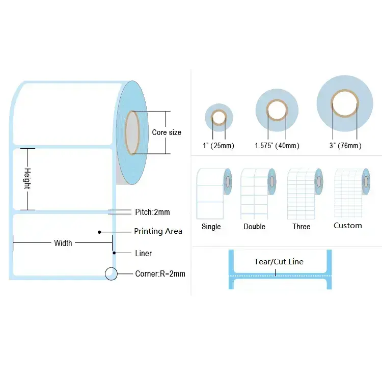 Jinbao Paper Thermal Sticker Paper Heat Sensitivefactory Price 7