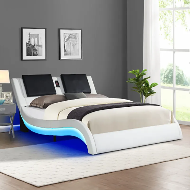 Lit plateforme en cuir sur mesure Gersto Furniture 2
