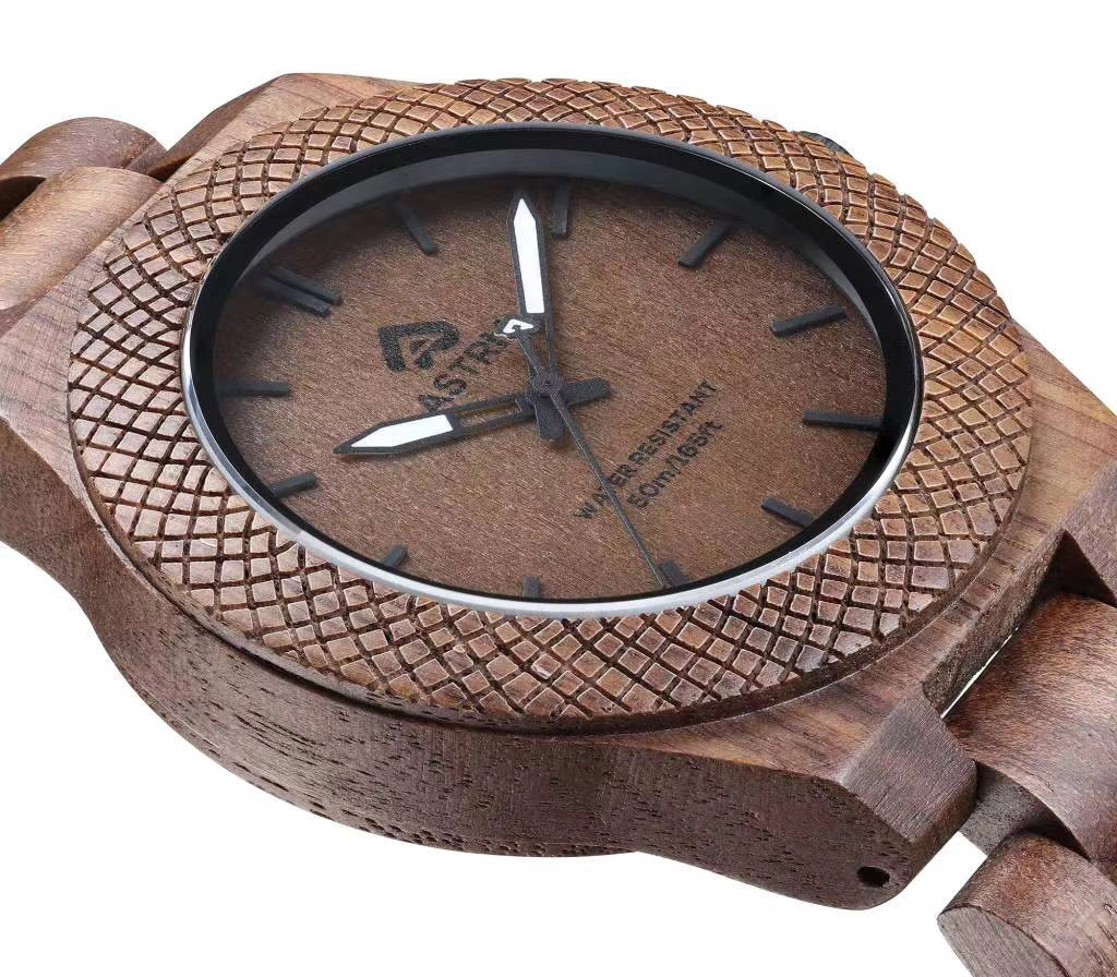 Real 5ATM fashion high quality quartz movement men wooden watches- XC9002G 1